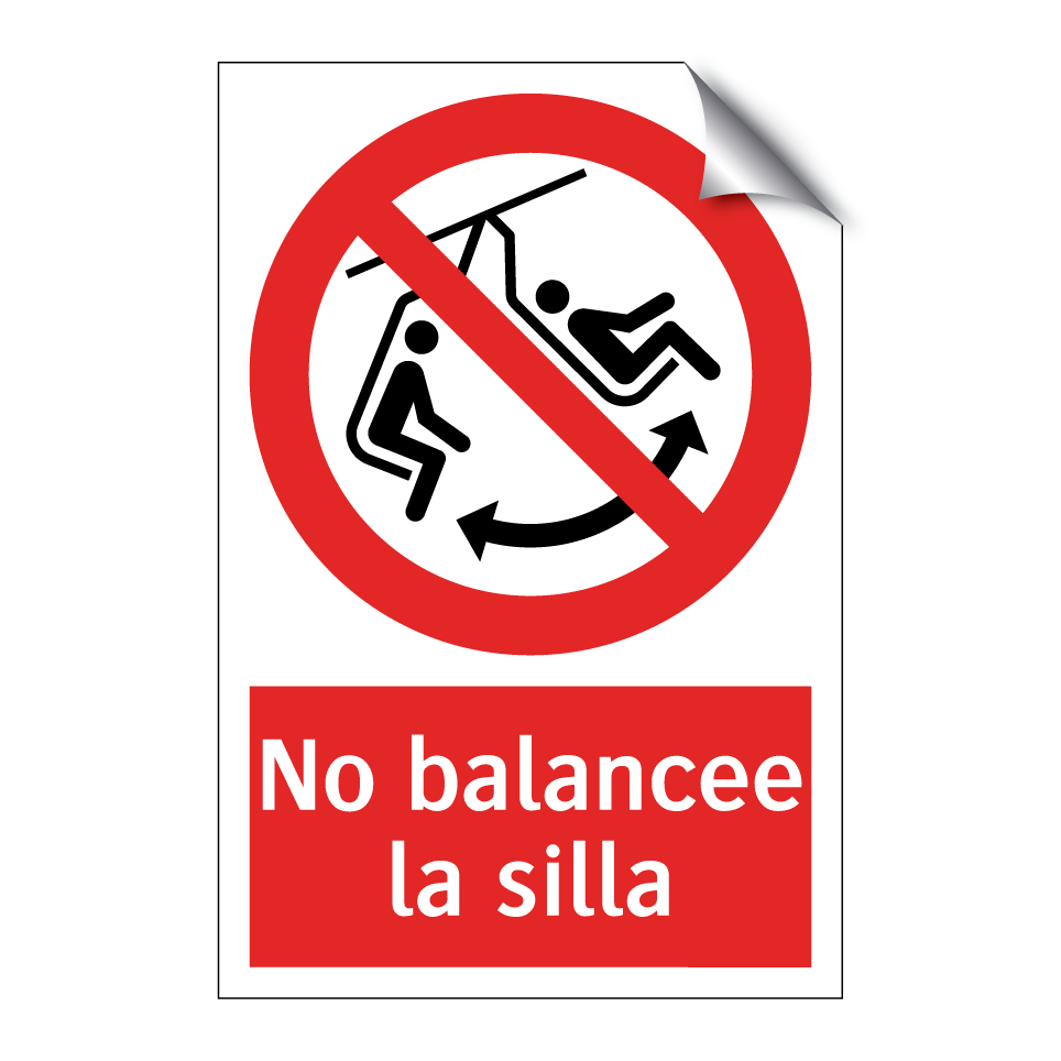 No balancee la silla