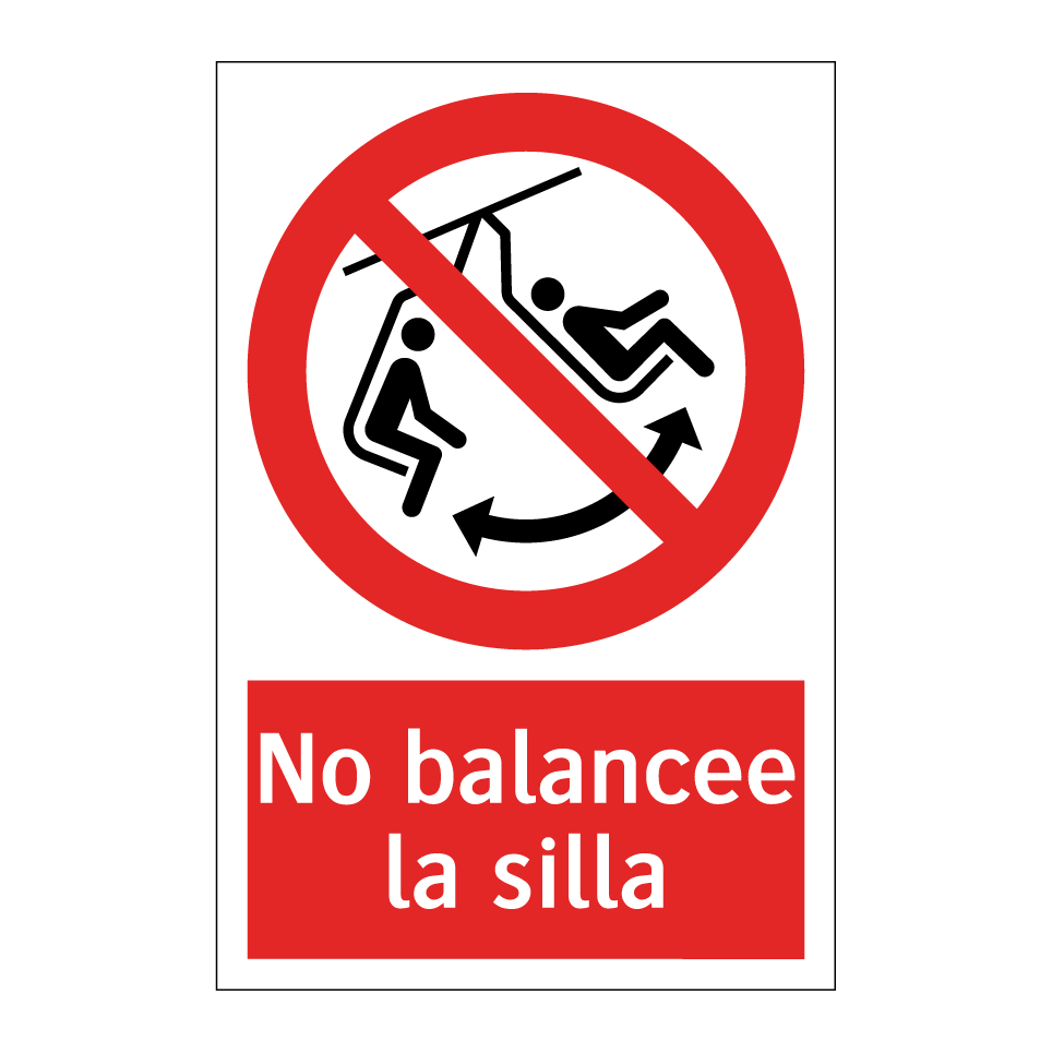 No balancee la silla