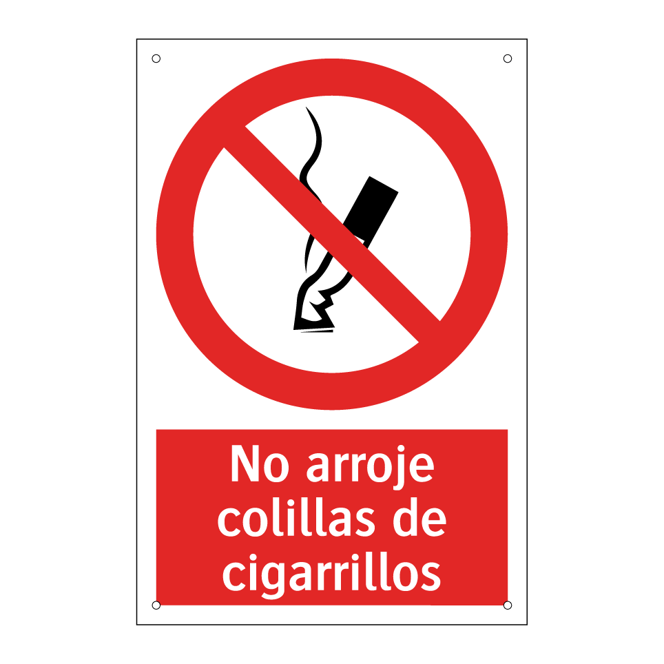 No arroje colillas de cigarrillos