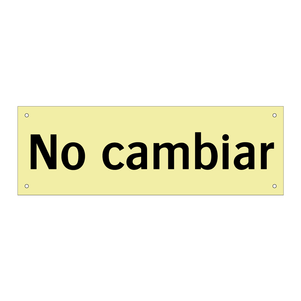 No cambiar
