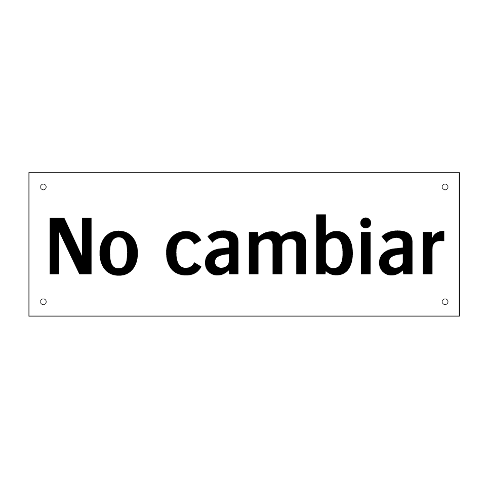 No cambiar