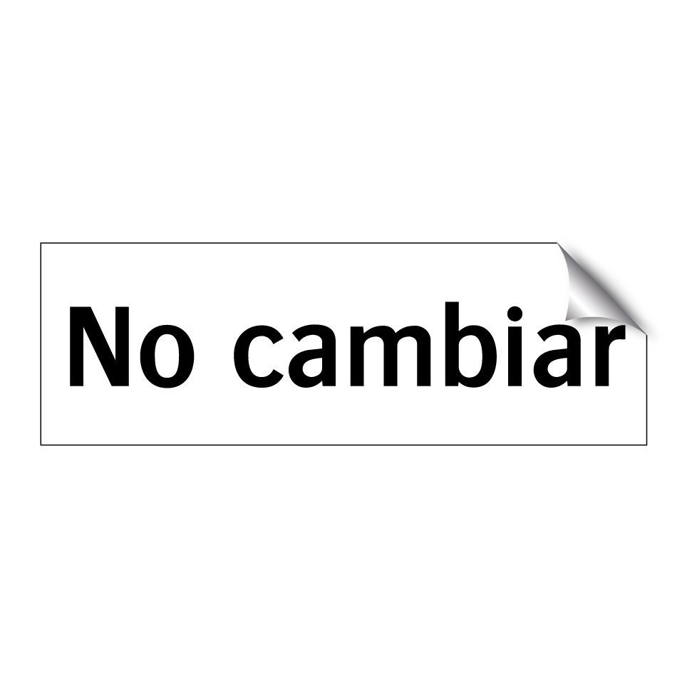 No cambiar
