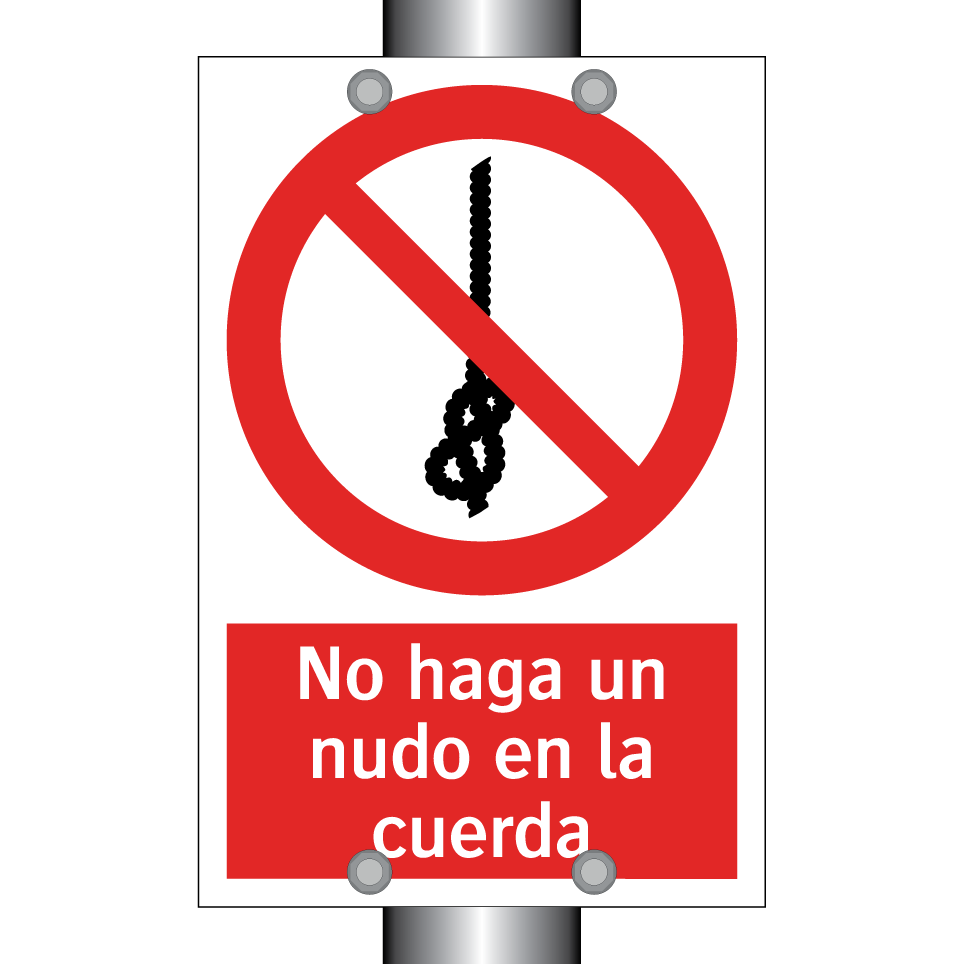 No haga un nudo en la cuerda