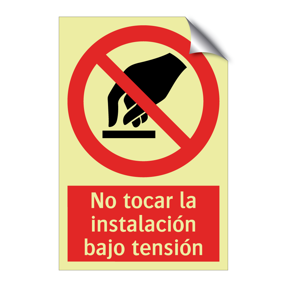 No tocar la instalación bajo tensión