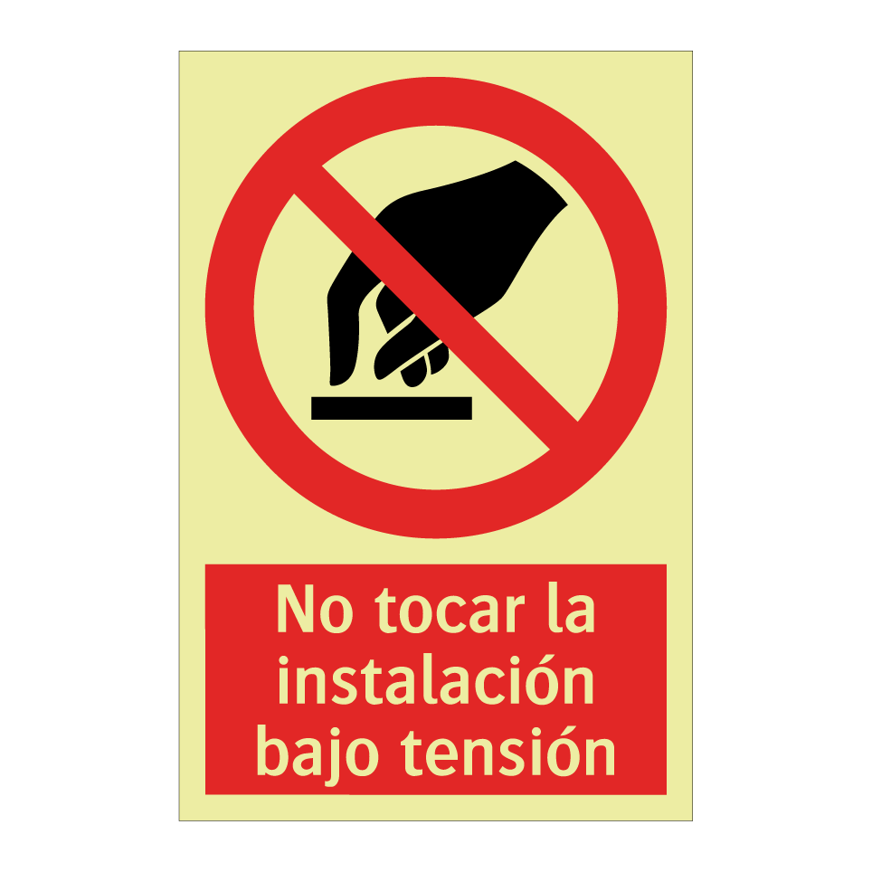No tocar la instalación bajo tensión