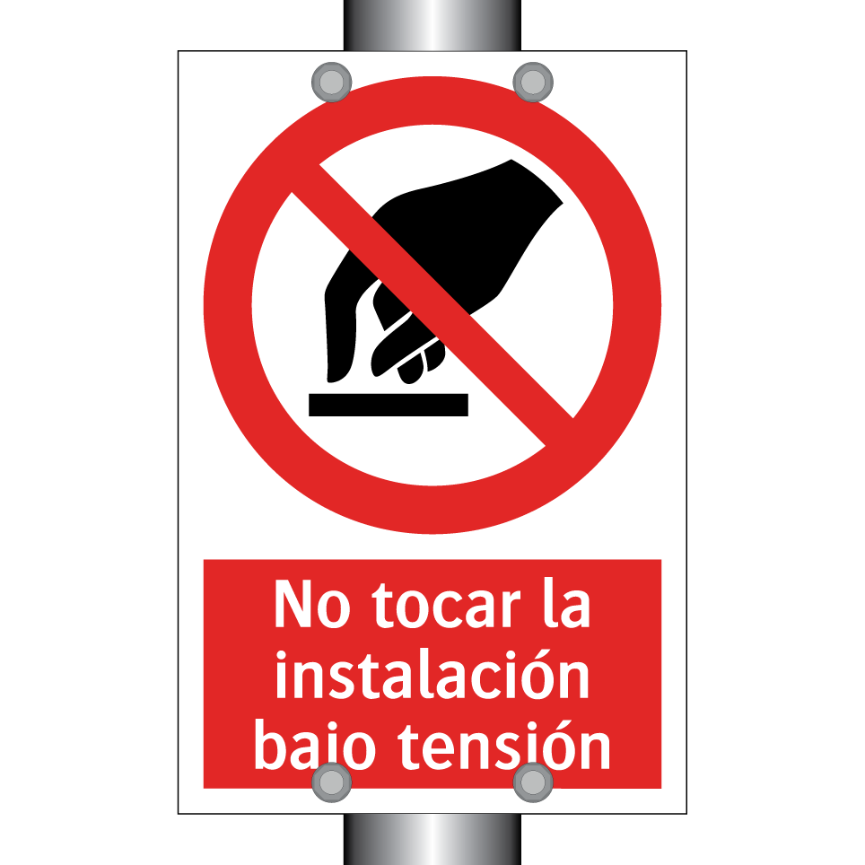 No tocar la instalación bajo tensión
