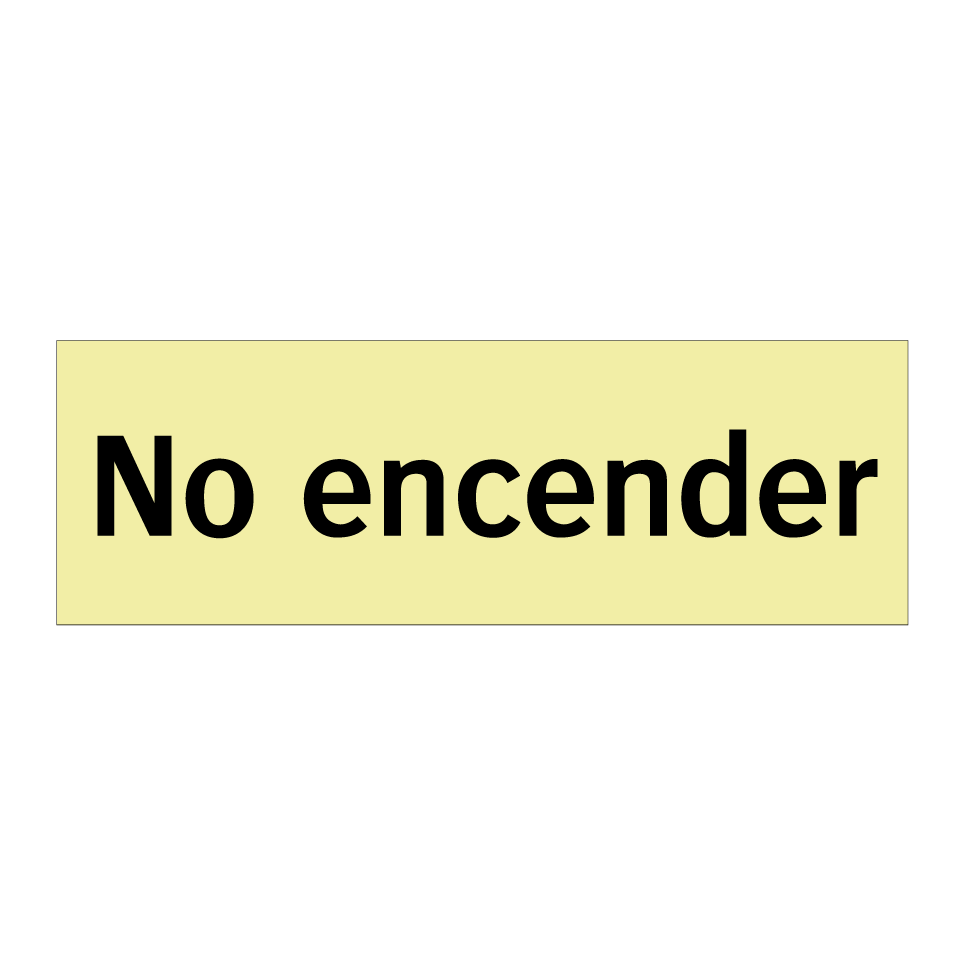 No encender