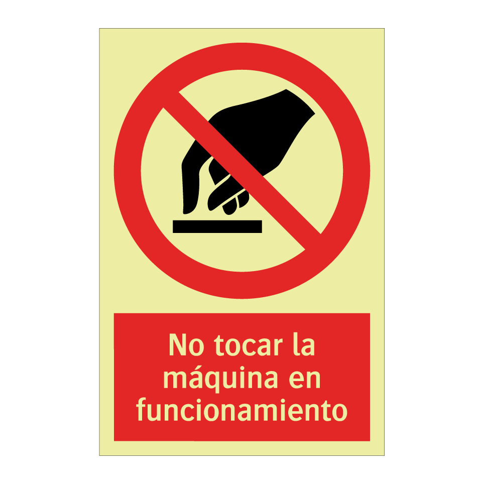 No tocar la máquina en funcionamiento