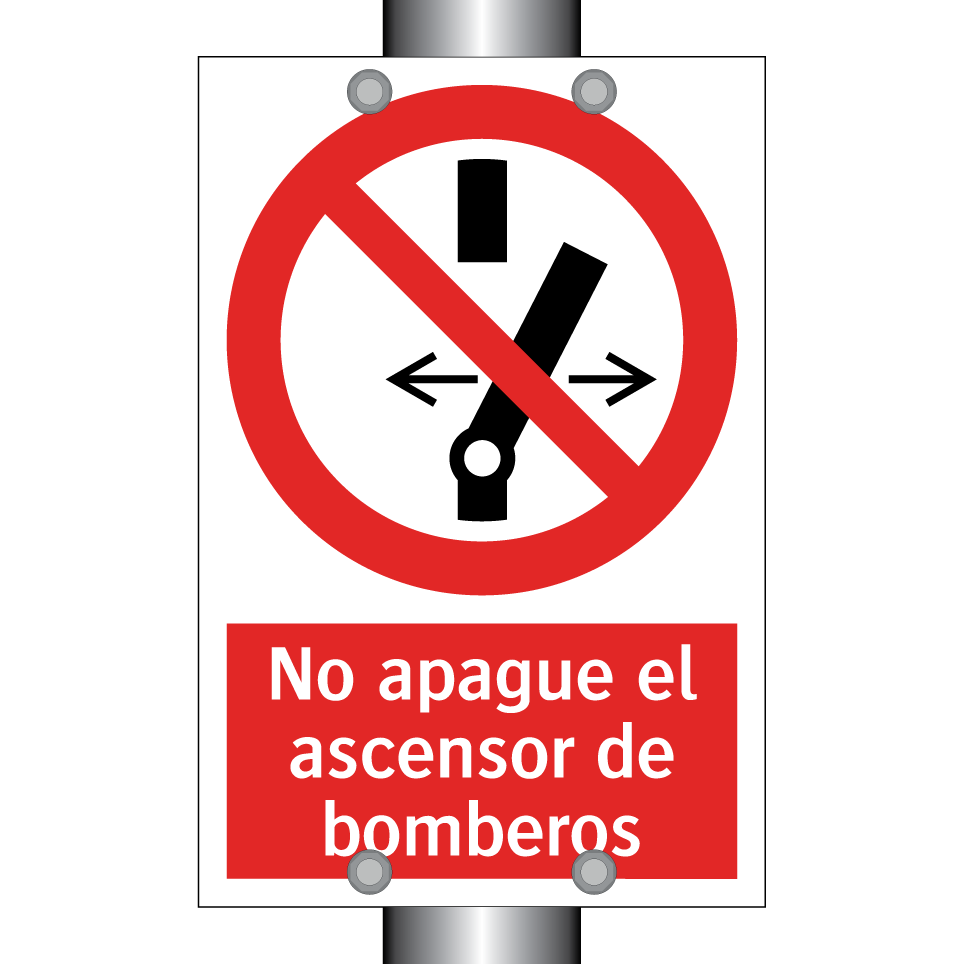 No apague el ascensor de bomberos
