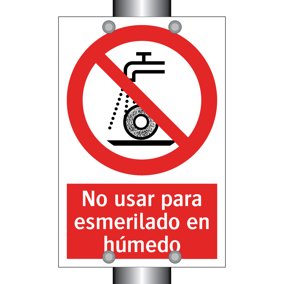 No usar para esmerilado en húmedo