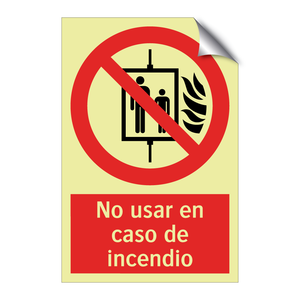 No usar en caso de incendio