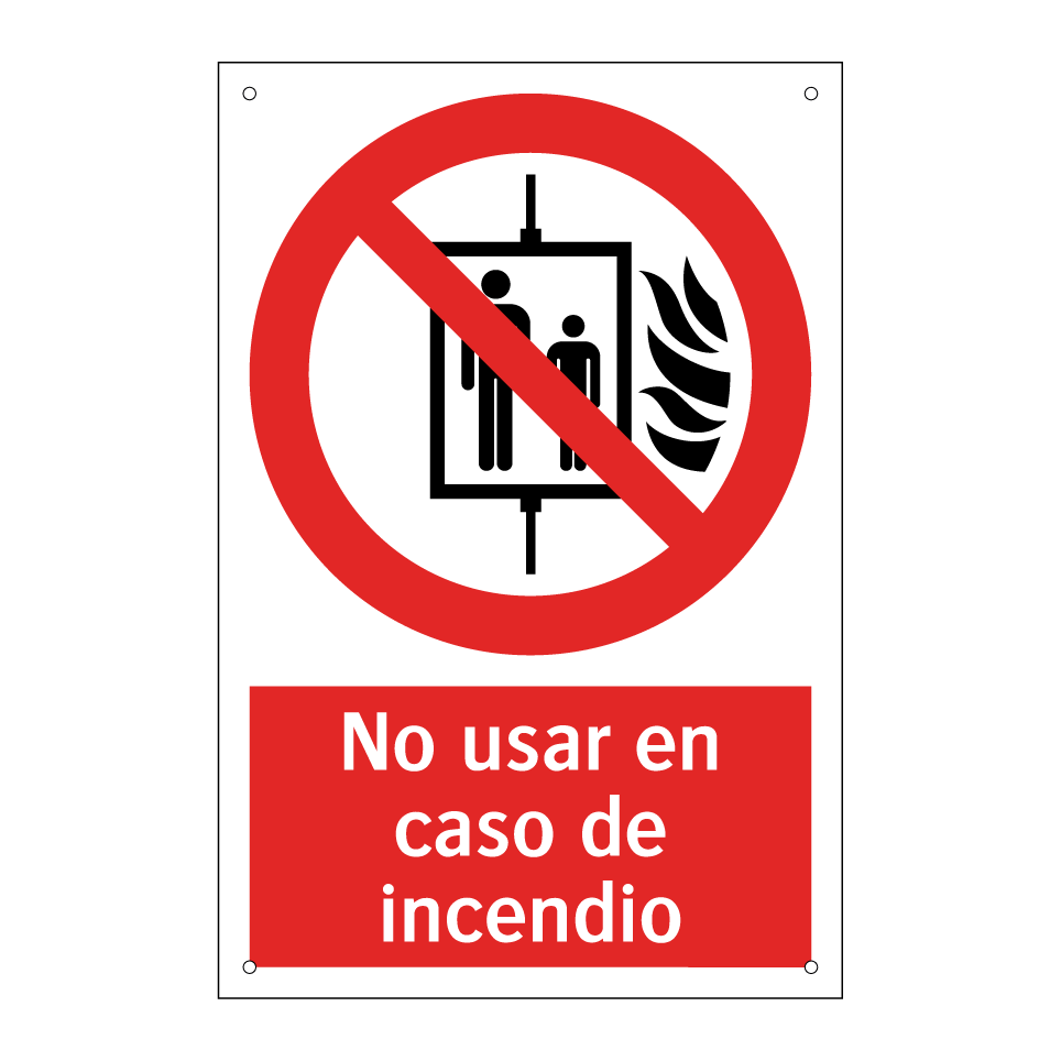 No usar en caso de incendio
