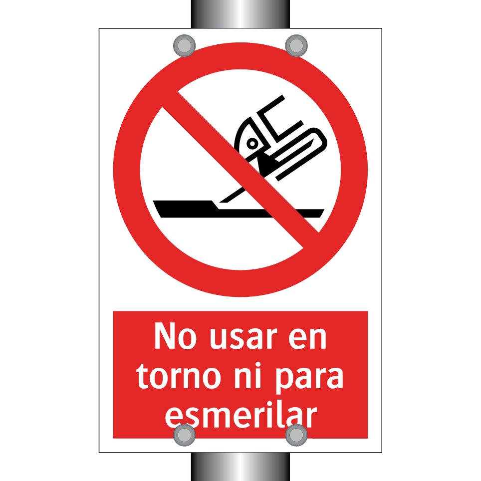 No usar en torno ni para esmerilar
