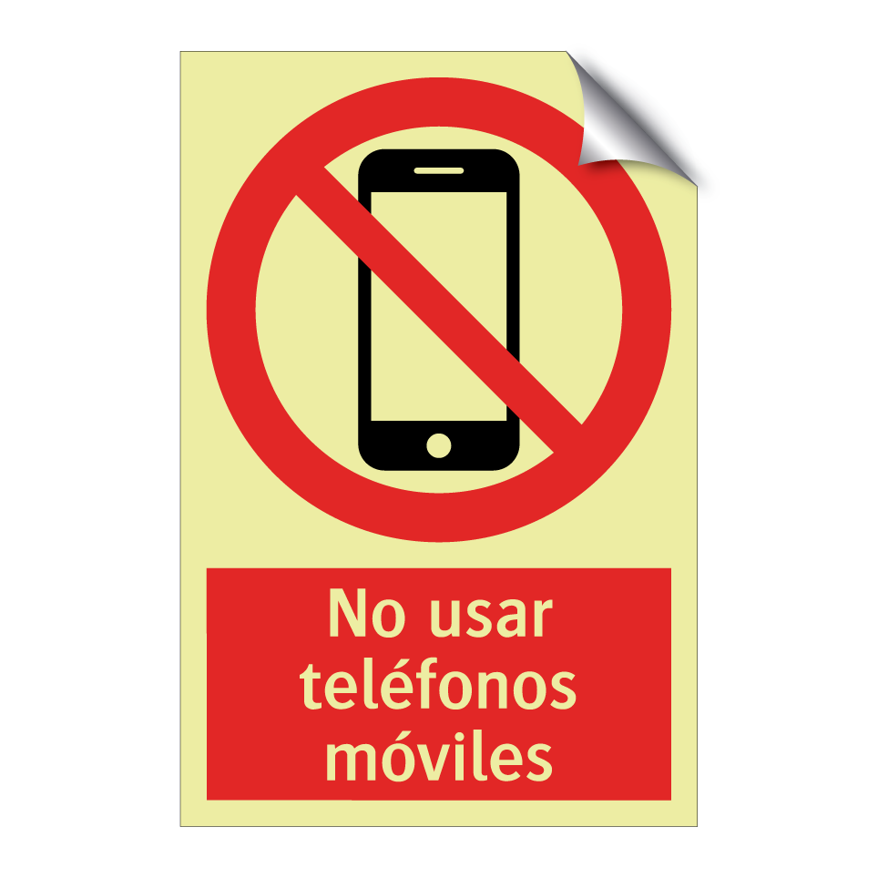 No usar teléfonos móviles