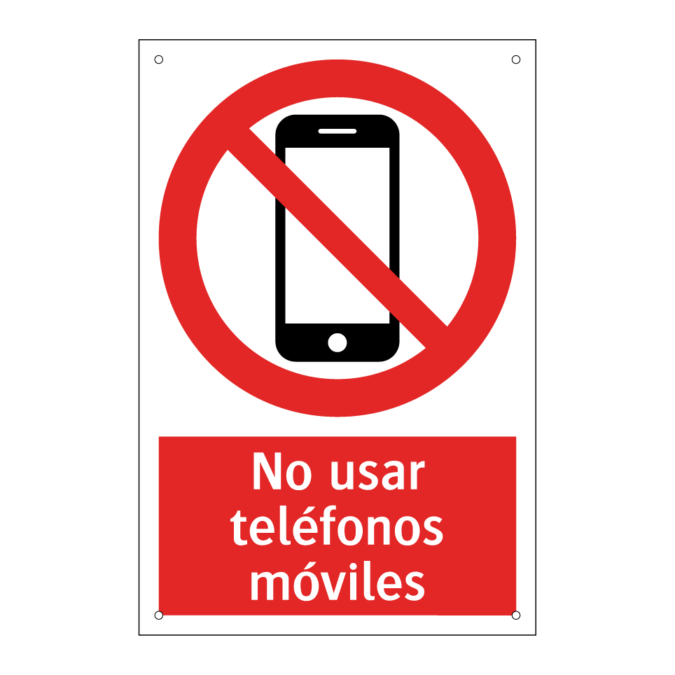 No usar teléfonos móviles