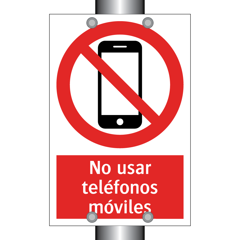 No usar teléfonos móviles