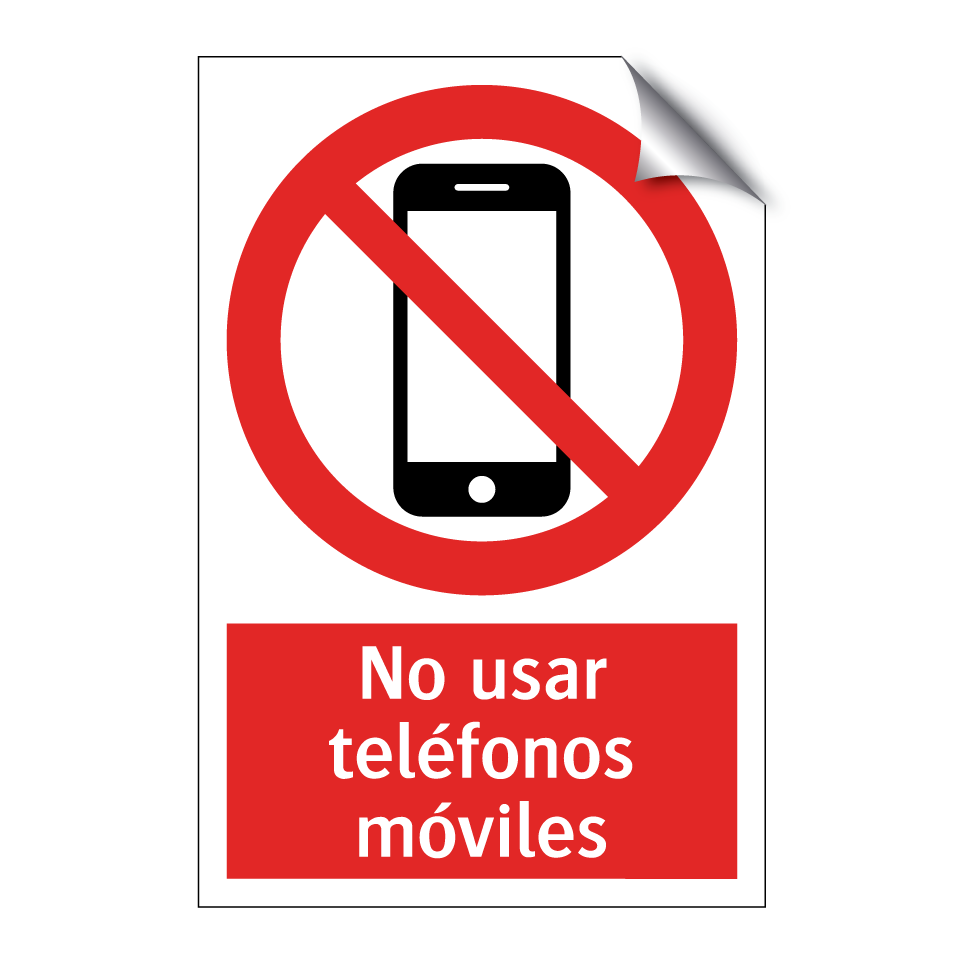 No usar teléfonos móviles