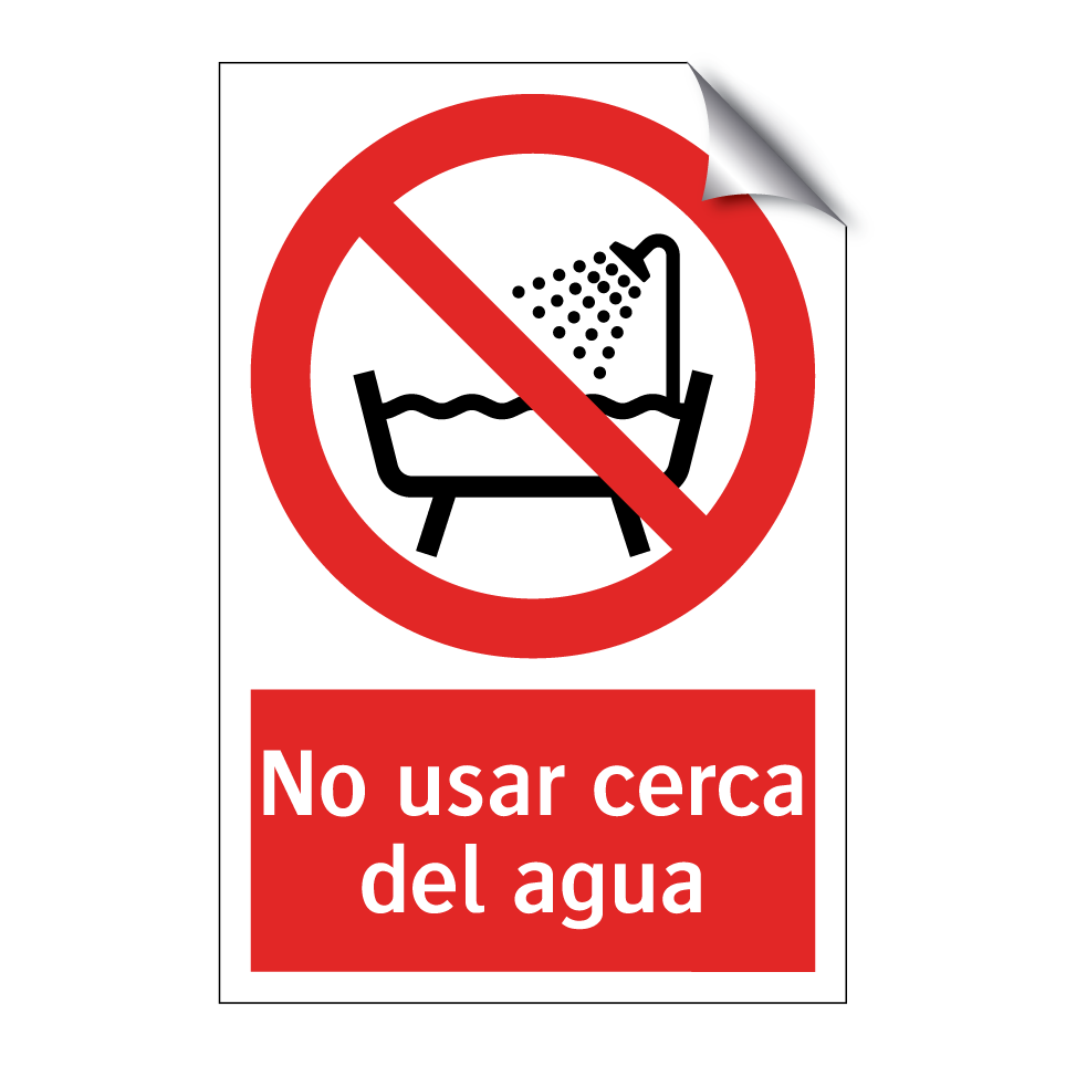 No usar cerca del agua