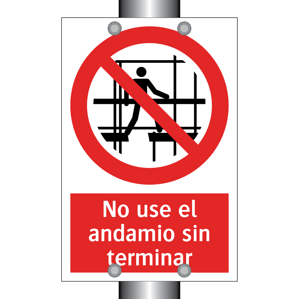 No use el andamio sin terminar