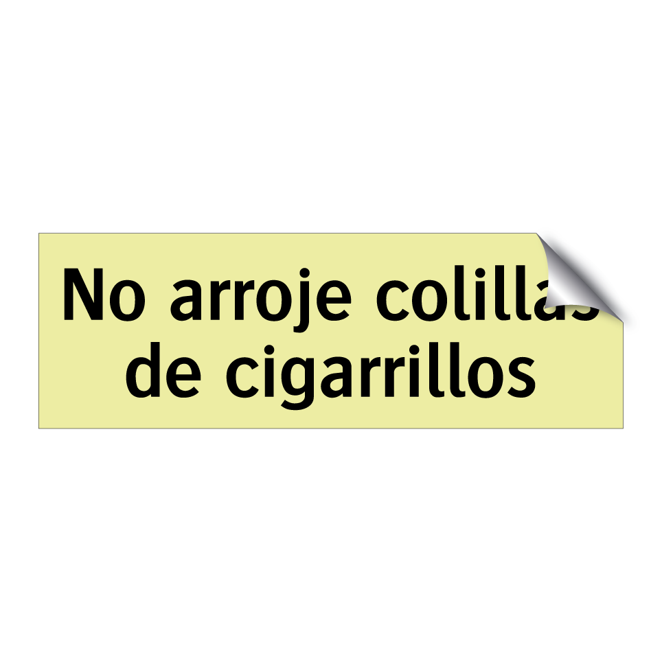 No arroje colillas de cigarrillos