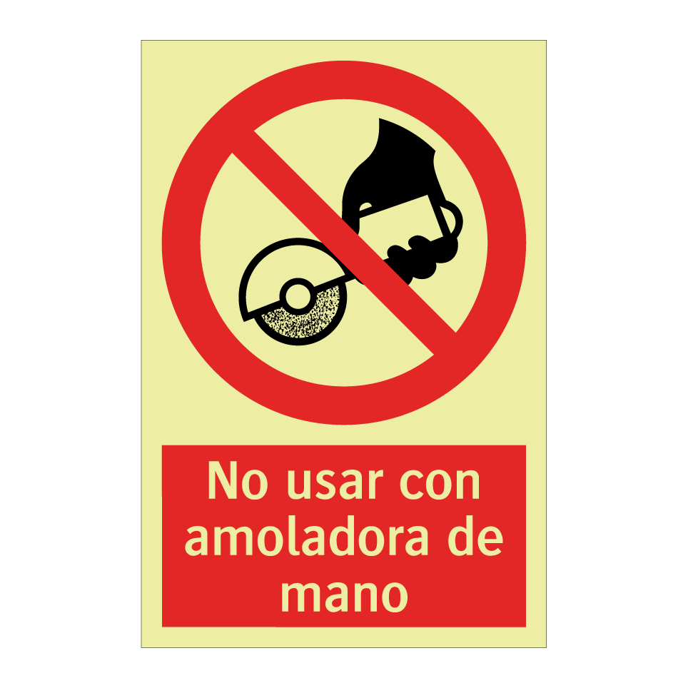 No usar con amoladora de mano