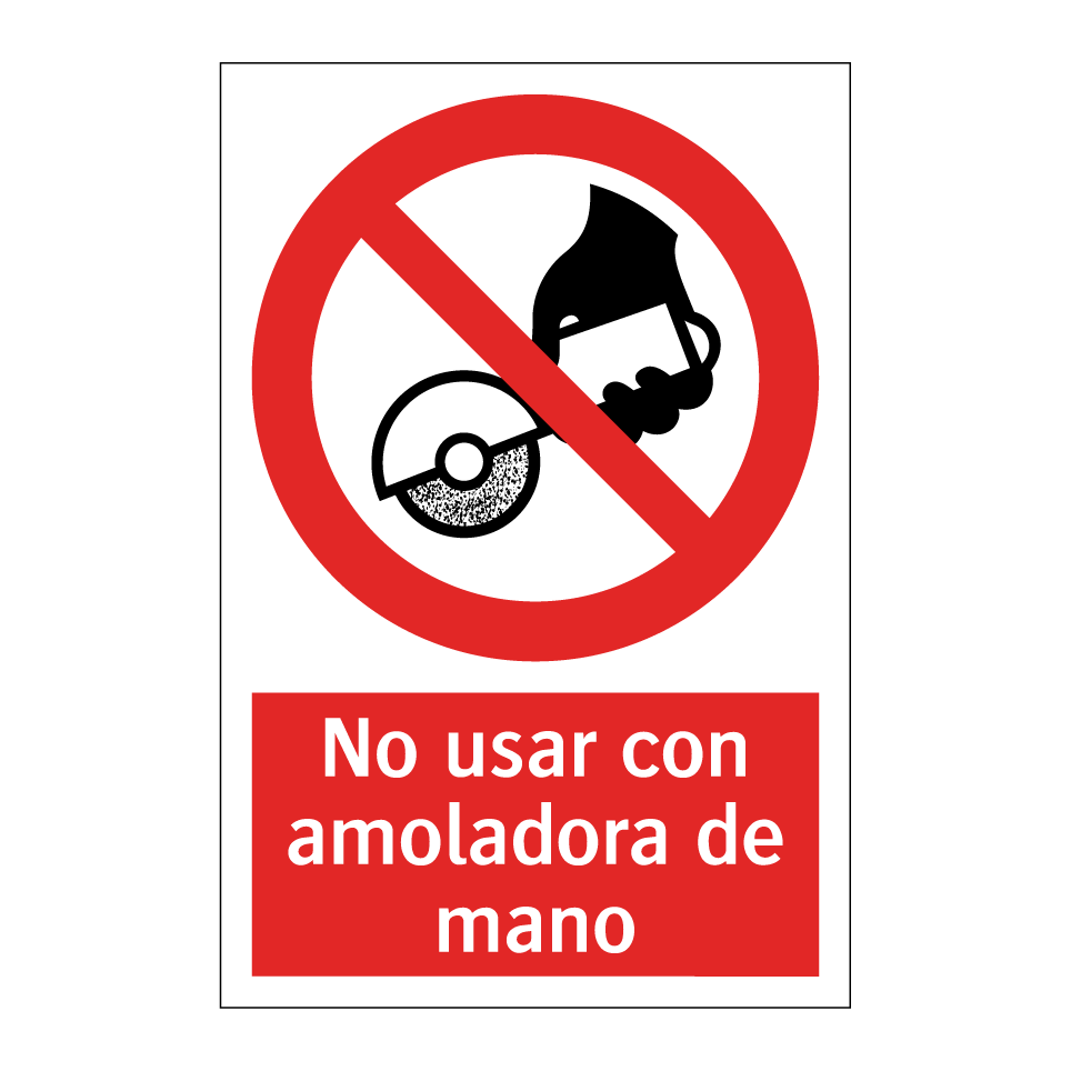 No usar con amoladora de mano