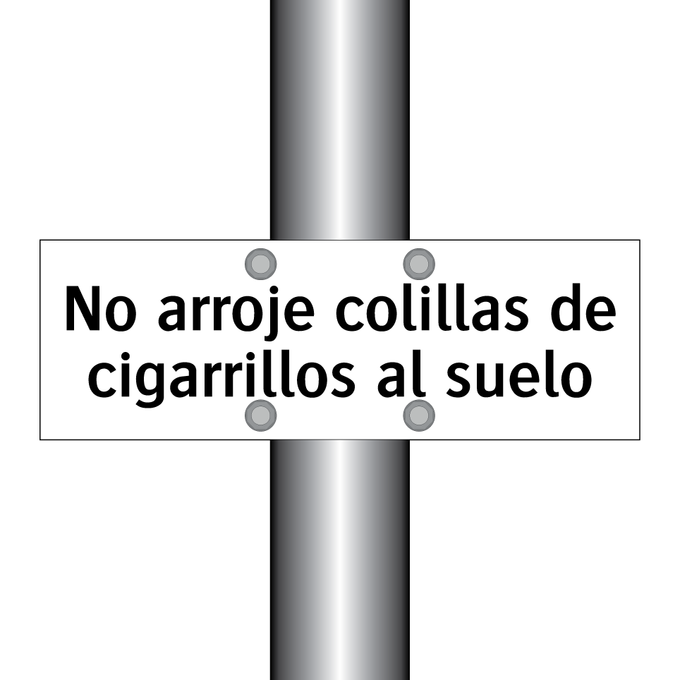 No arroje colillas de cigarrillos al suelo