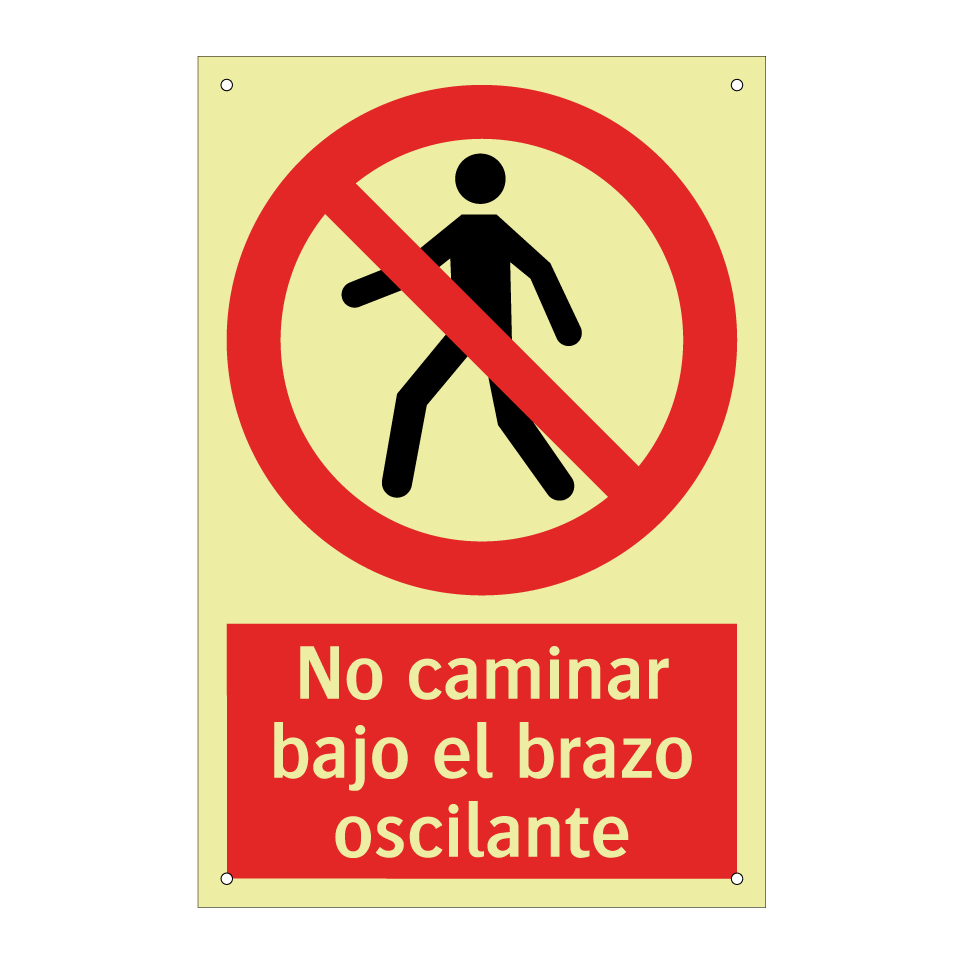 No caminar bajo el brazo oscilante