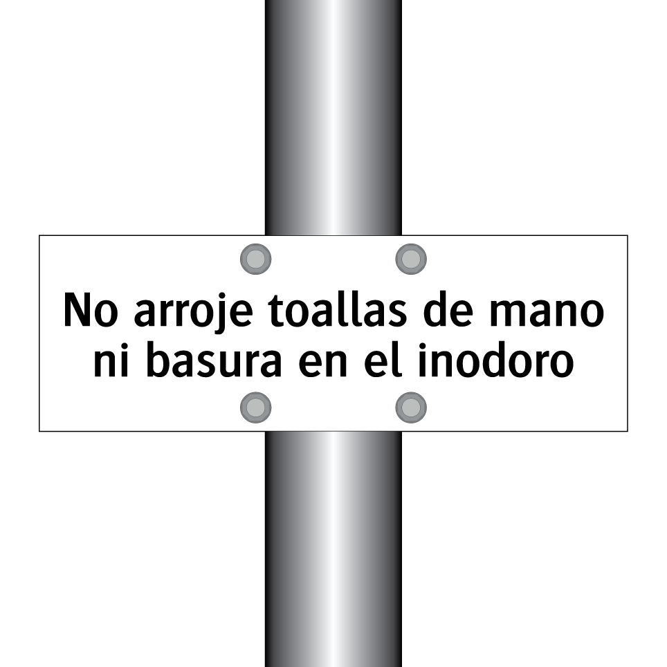 No arroje toallas de mano ni basura en el inodoro