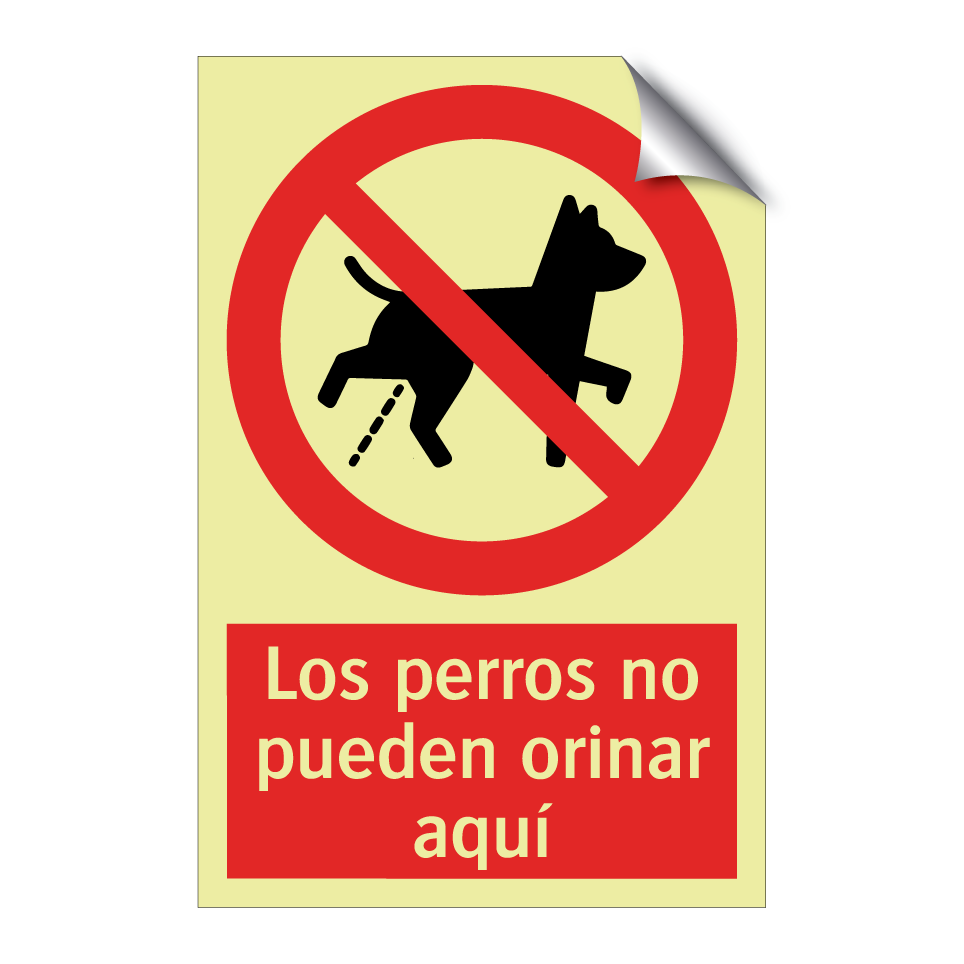 Los perros no pueden orinar aquí