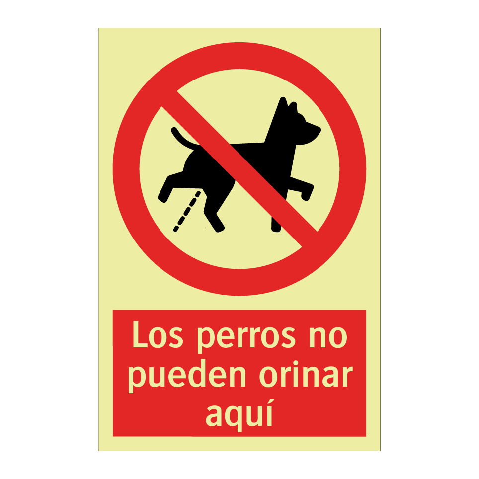 Los perros no pueden orinar aquí