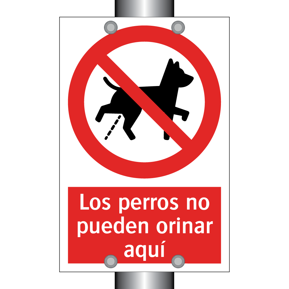 Los perros no pueden orinar aquí