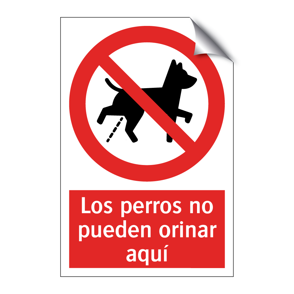 Los perros no pueden orinar aquí