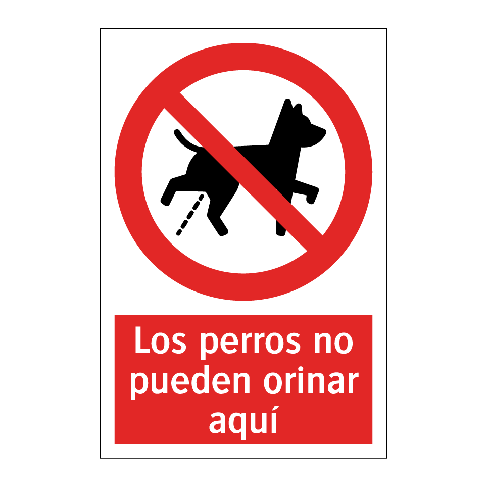 Los perros no pueden orinar aquí