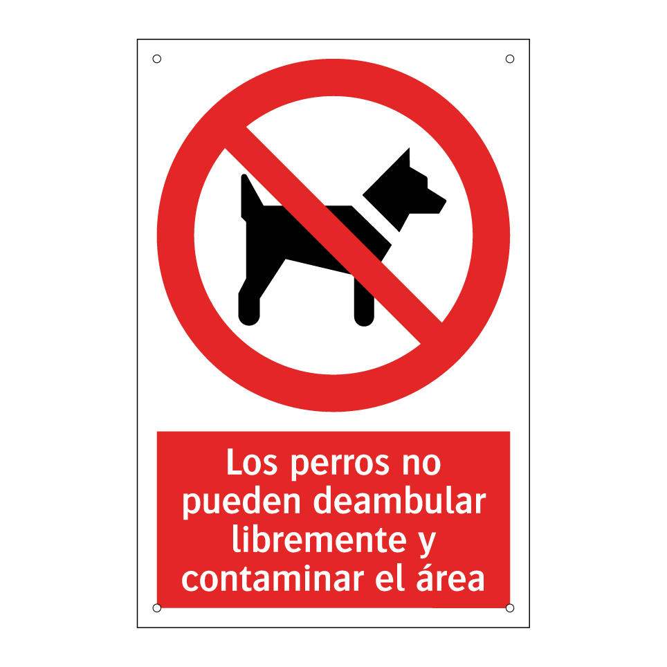 Los perros no pueden deambular libremente y contaminar el área