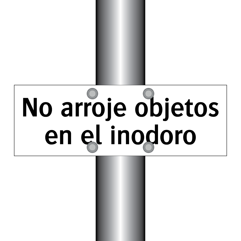 No arroje objetos en el inodoro