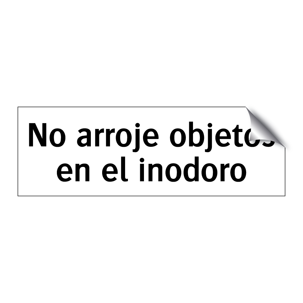 No arroje objetos en el inodoro