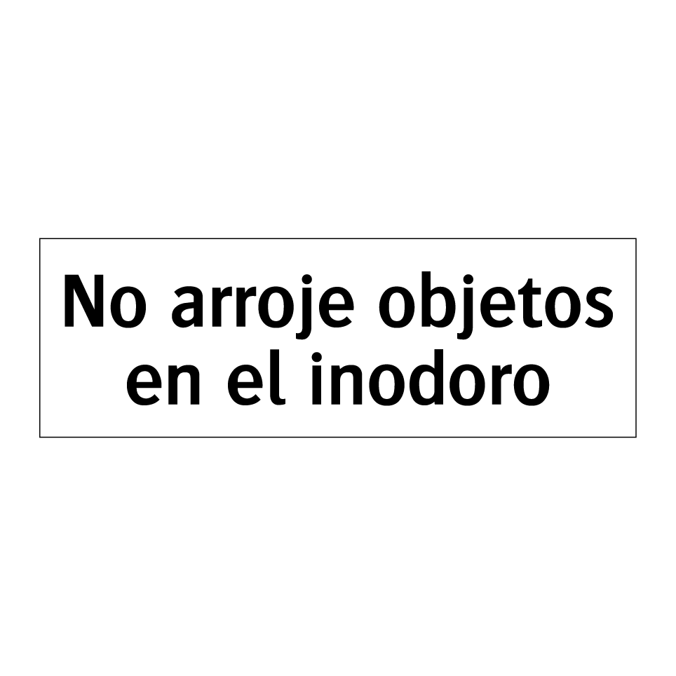 No arroje objetos en el inodoro