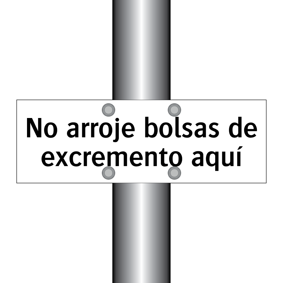 No arroje bolsas de excremento aquí
