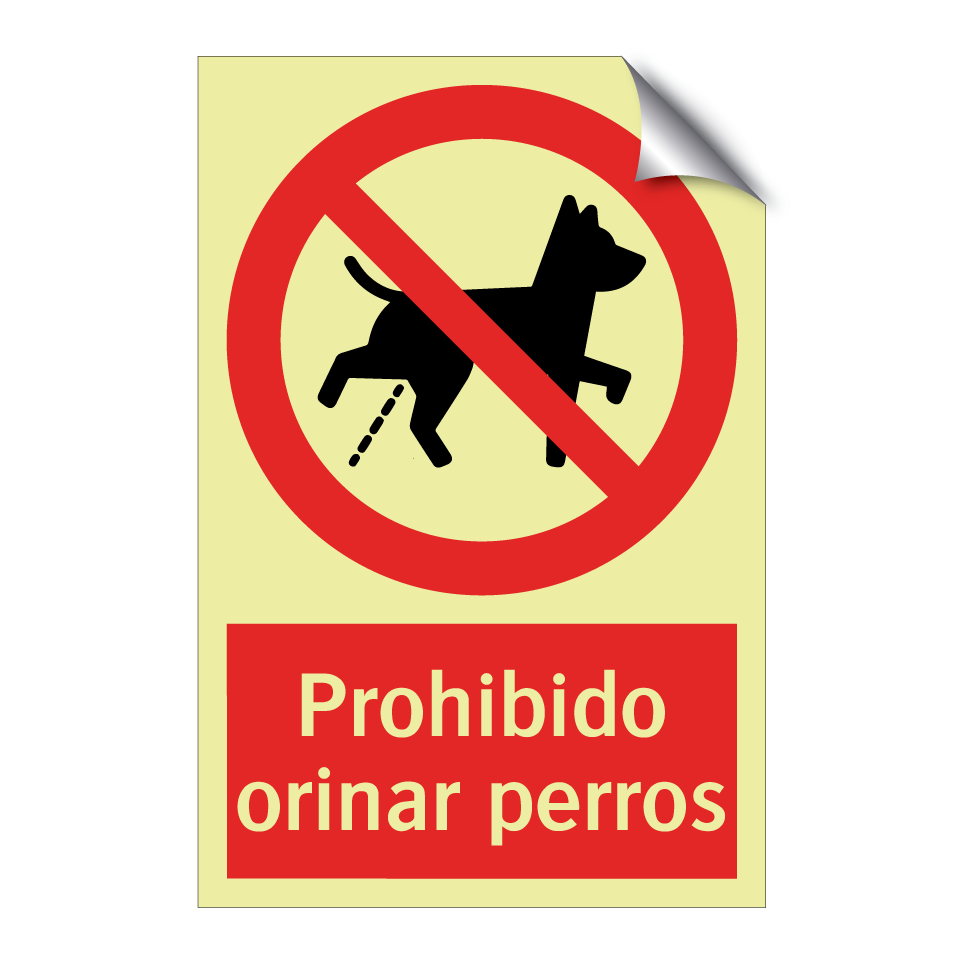 Prohibido orinar perros