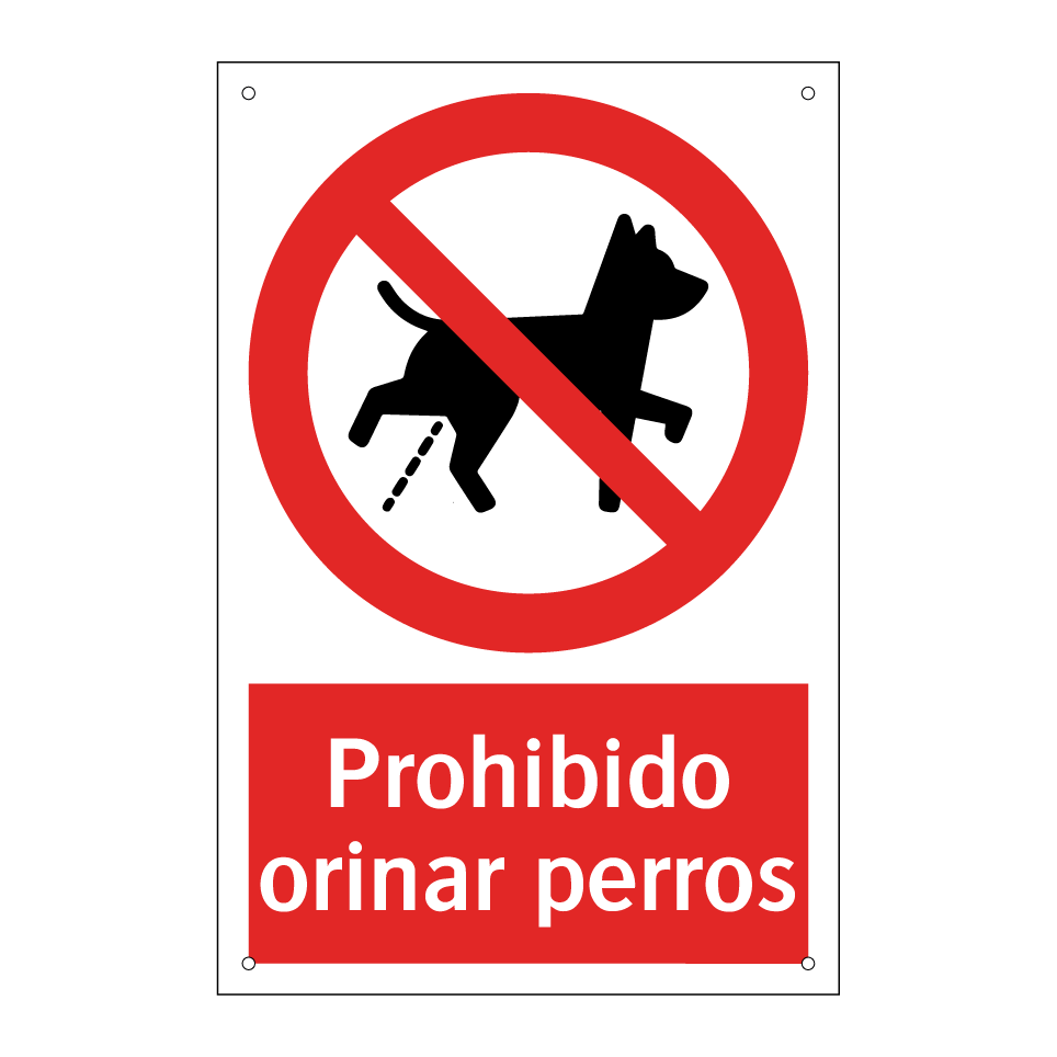Prohibido orinar perros