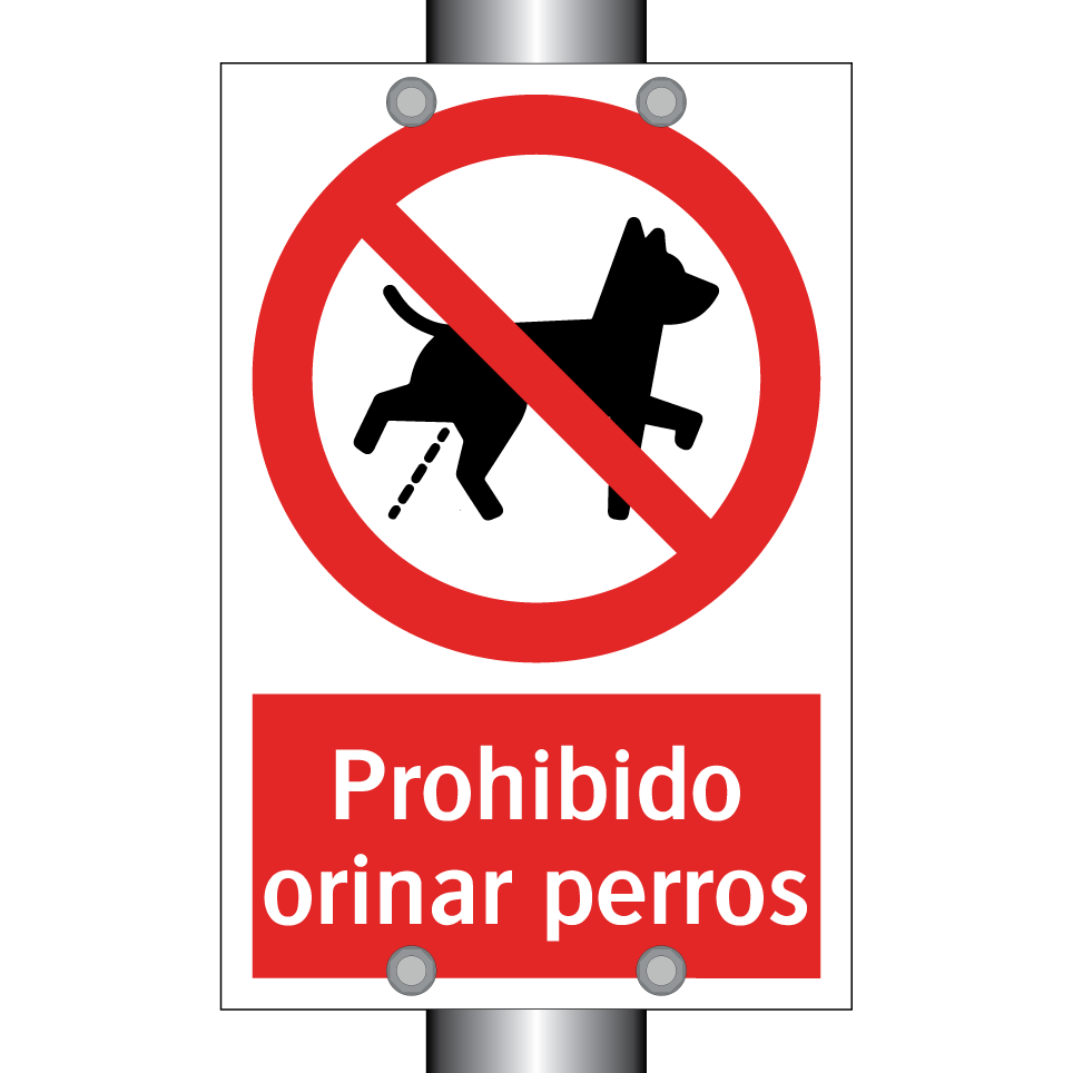 Prohibido orinar perros