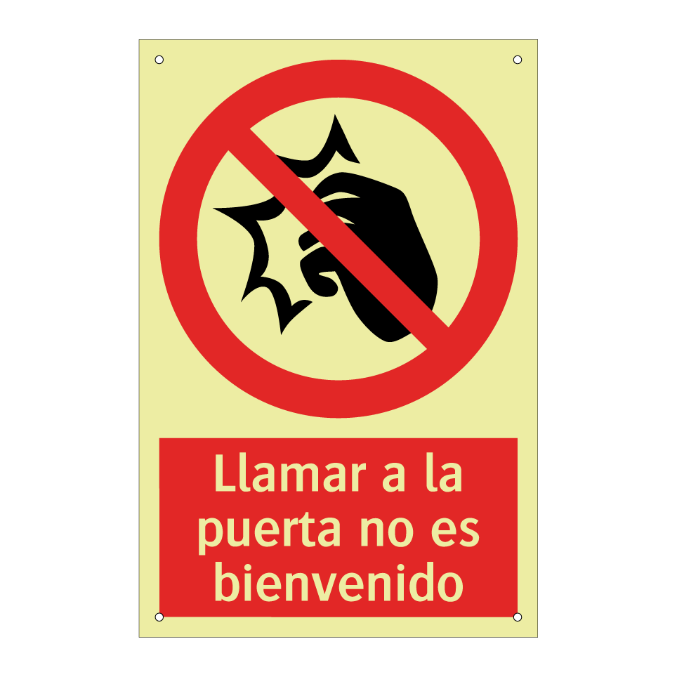 Llamar a la puerta no es bienvenido