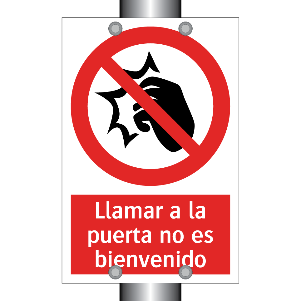 Llamar a la puerta no es bienvenido