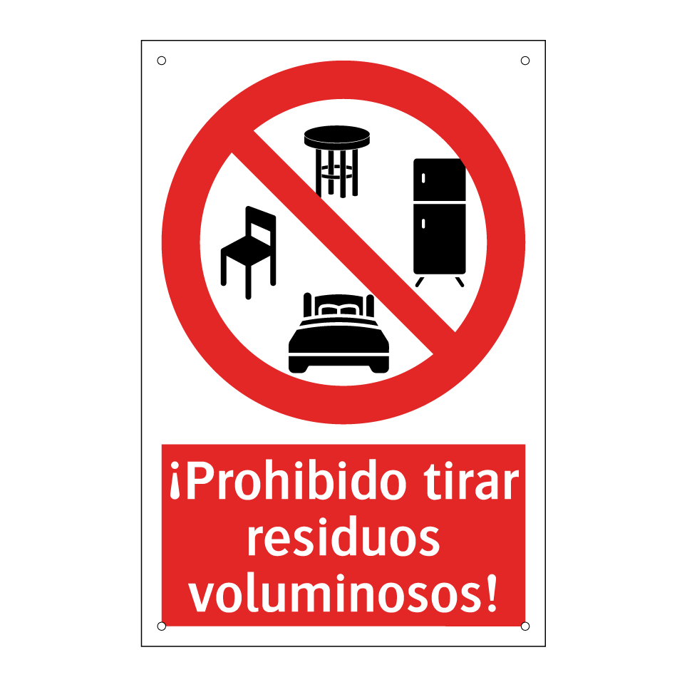 ¡Prohibido tirar residuos voluminosos!