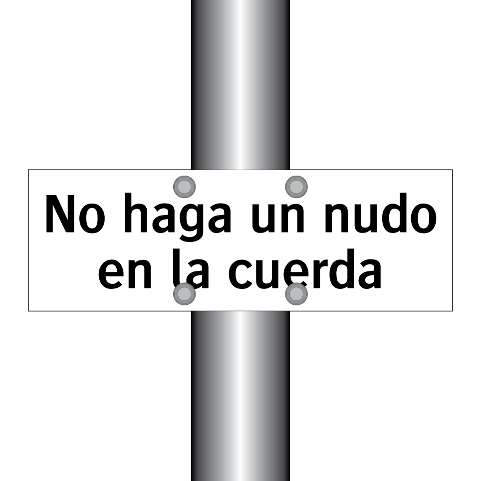 No haga un nudo en la cuerda