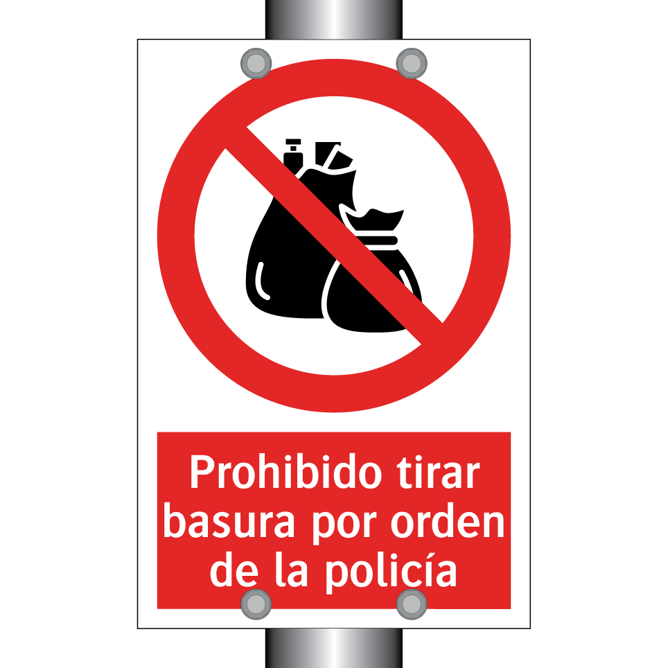 Prohibido tirar basura por orden de la policía