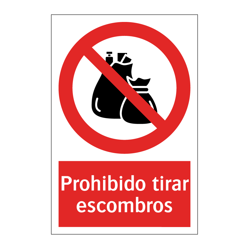 Prohibido tirar escombros