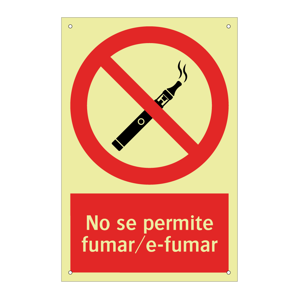 No se permite fumar/e-fumar