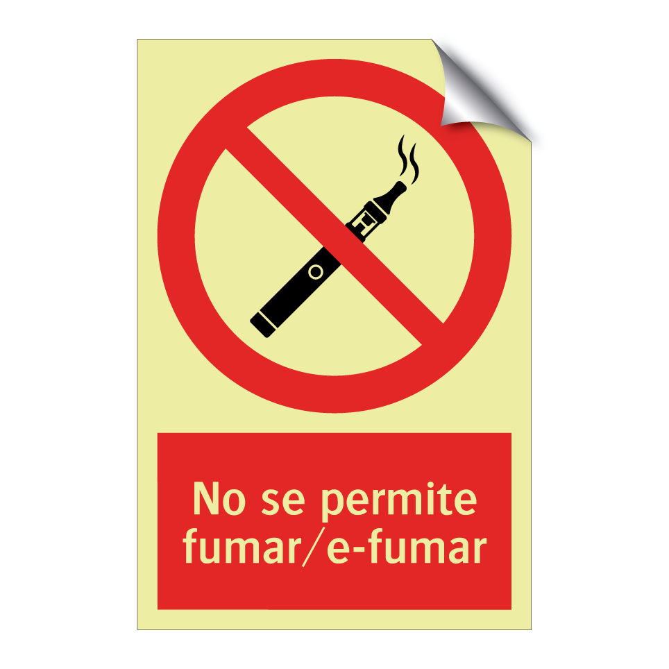 No se permite fumar/e-fumar